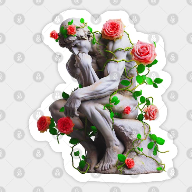 THE THINKER Sticker by Yaydsign